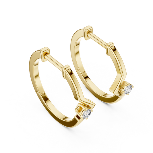 The corner edit diamond earring