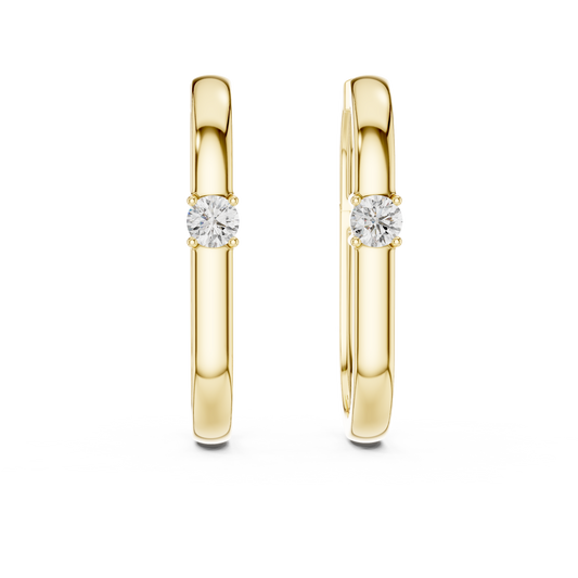 Sparkle edge diamond earring