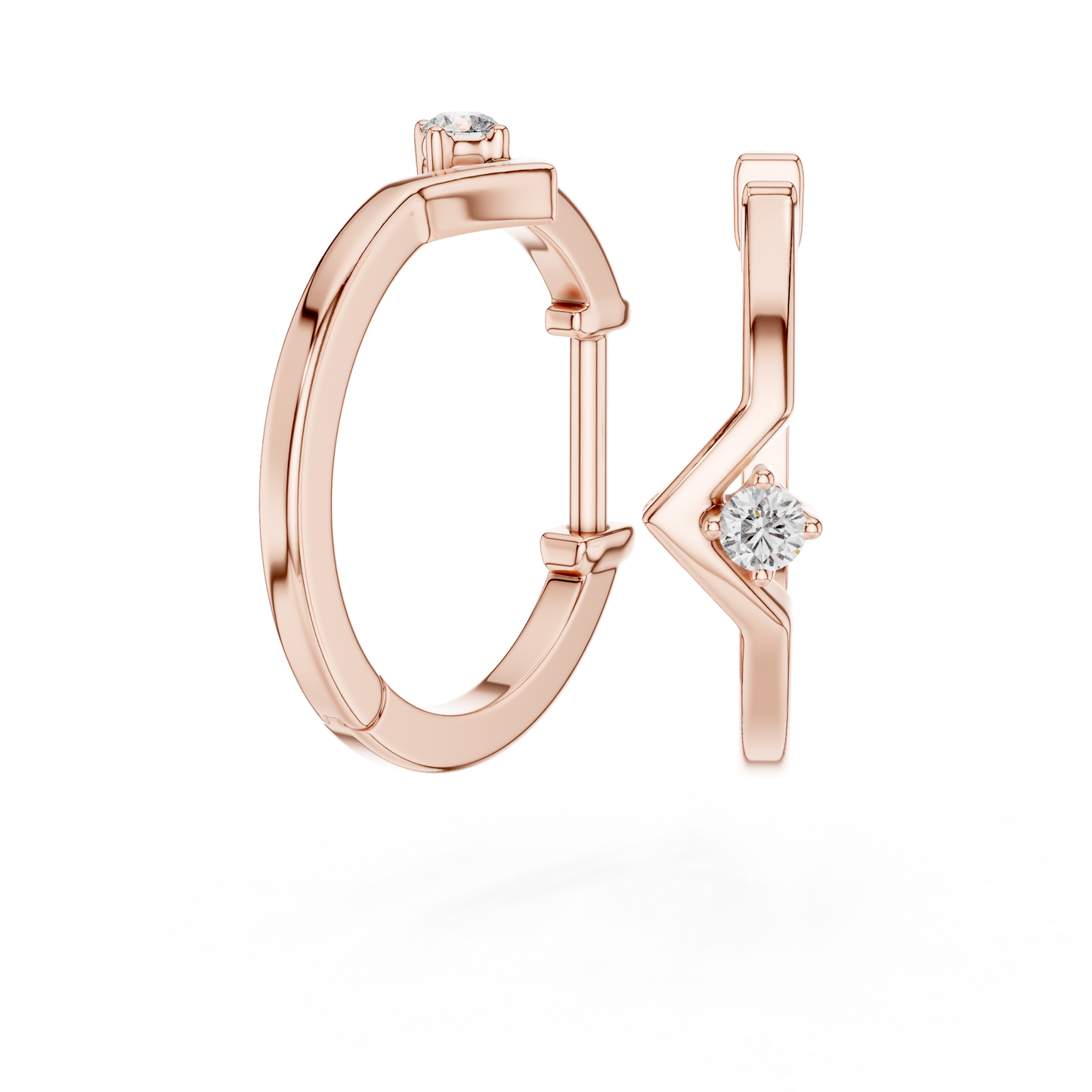 The corner edit diamond earring