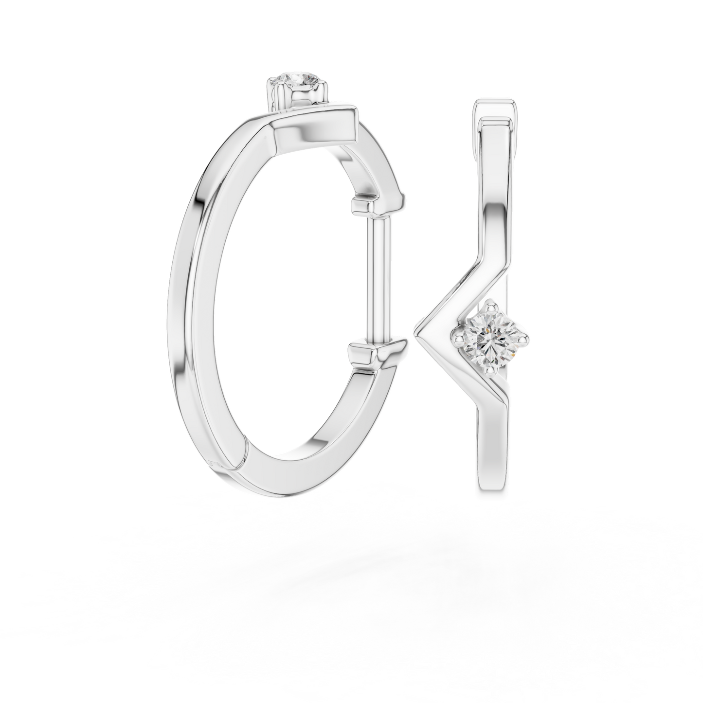 The corner edit diamond earring