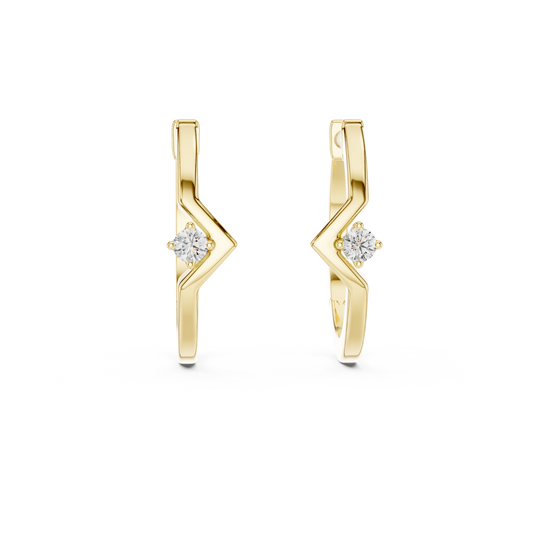 The corner edit diamond earring