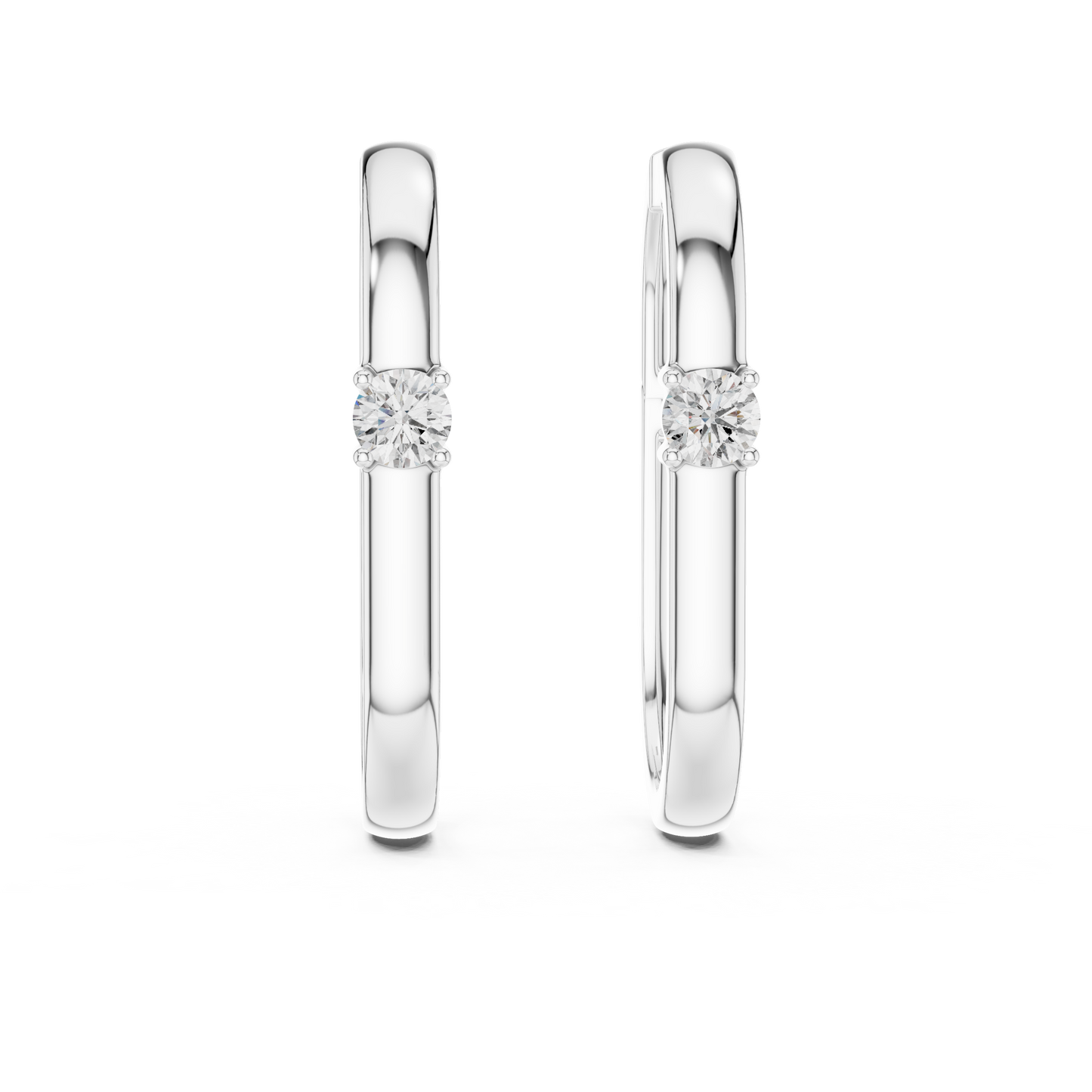 Sparkle edge diamond earring