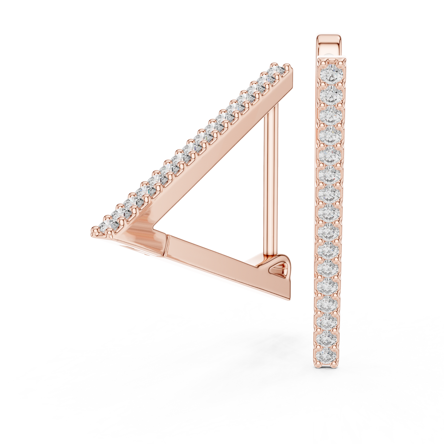 Classic frame diamond earring