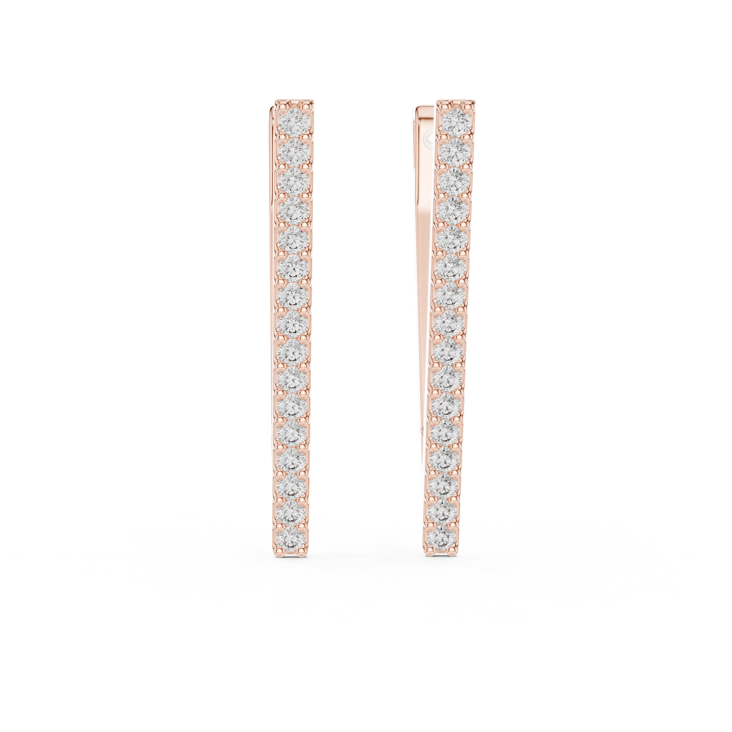 Classic frame diamond earring