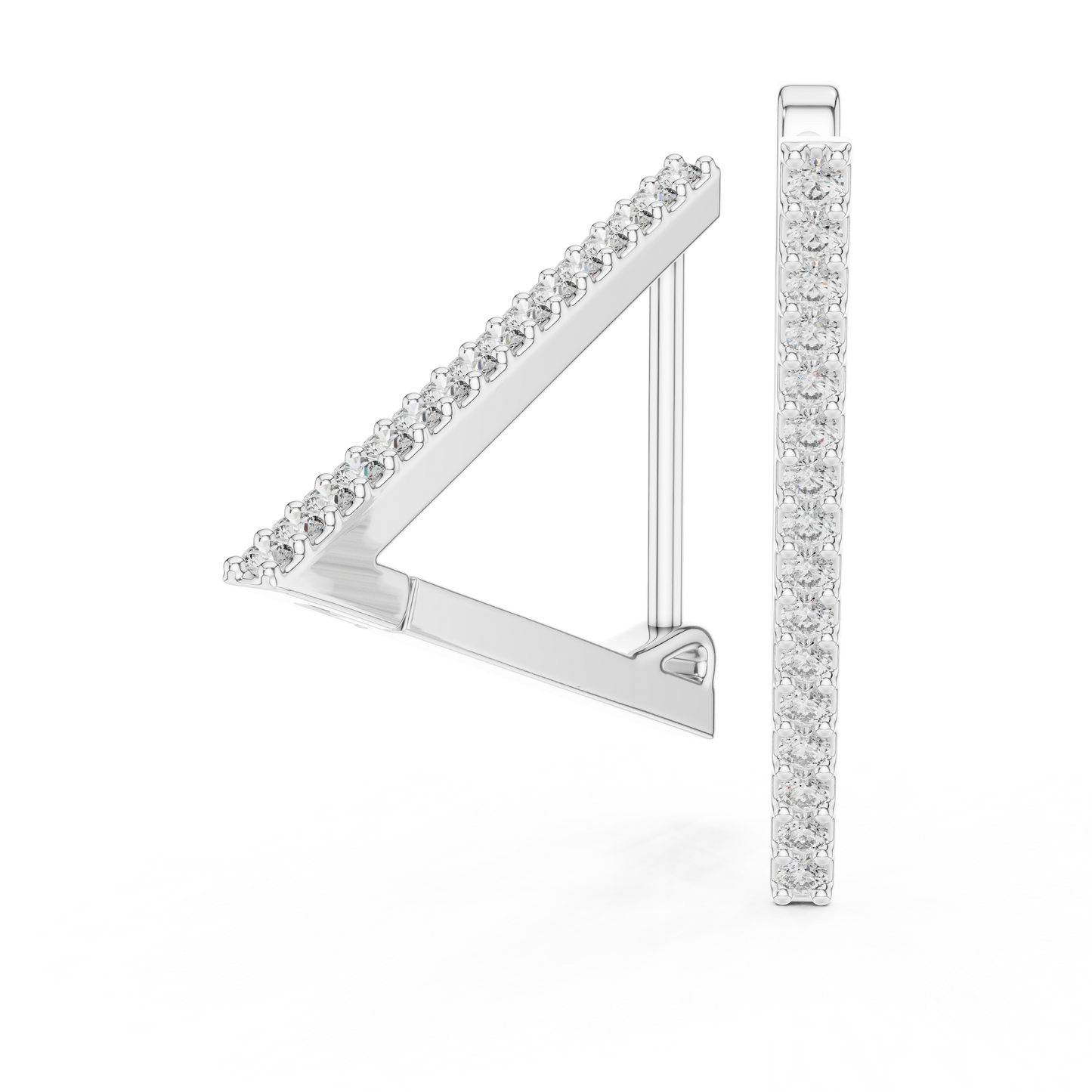 Classic frame diamond earring