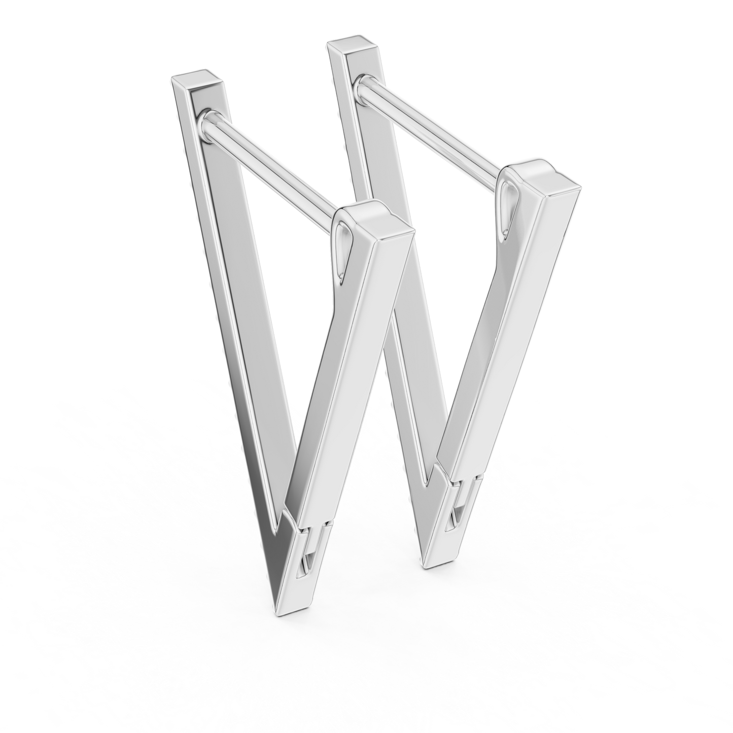 Classic frame diamond earring