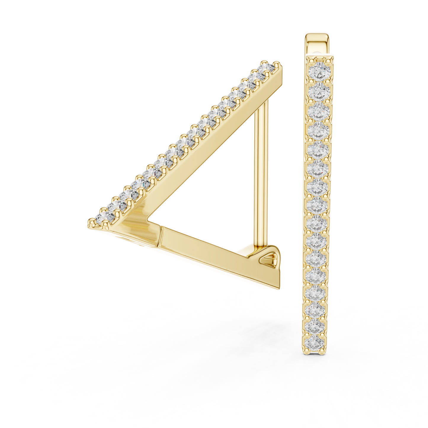 Classic frame diamond earring