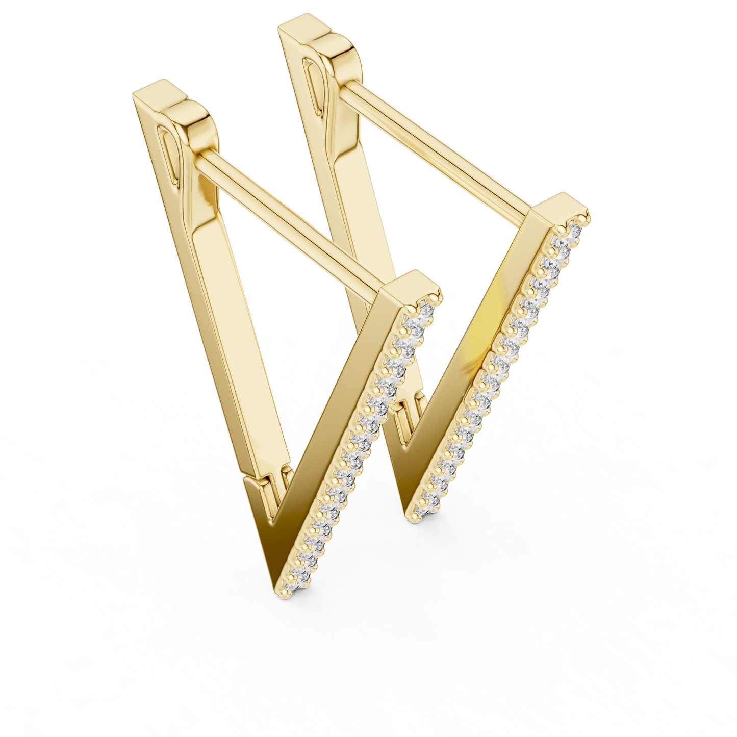 Classic frame diamond earring