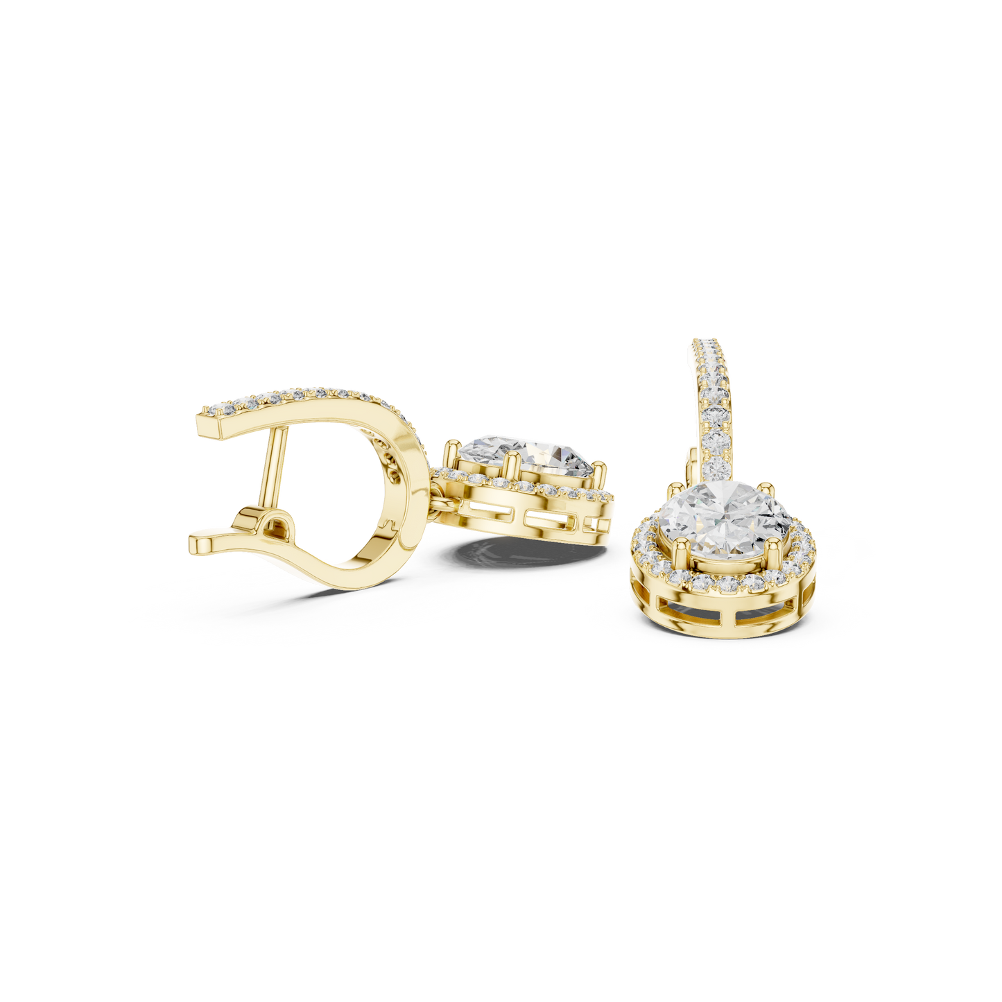 Sleek and sweet diamond earring