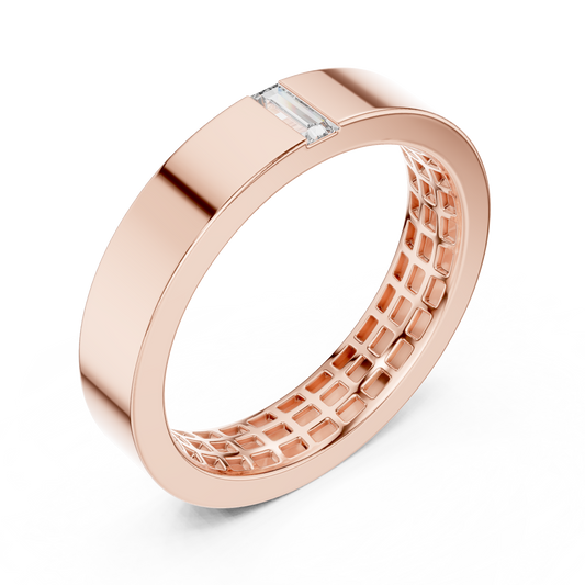 Baugette cut ring