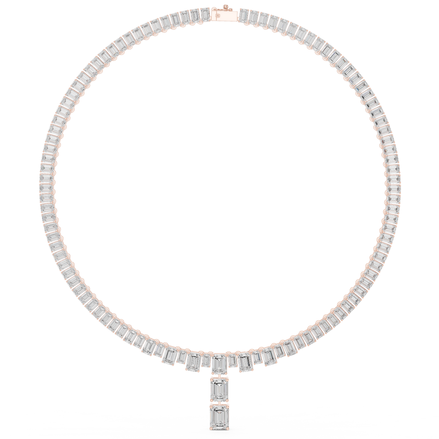 Baugette Solitaire Necklace