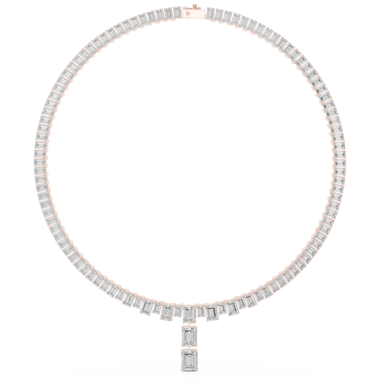 Baugette Solitaire Necklace