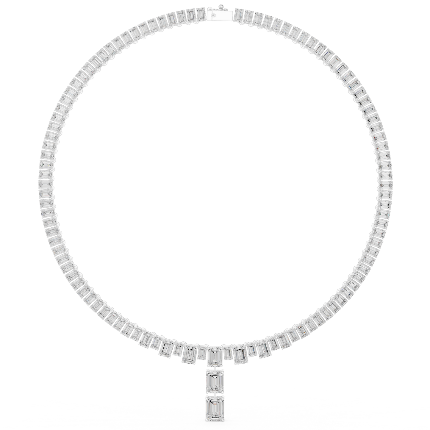 Baugette Solitaire Necklace