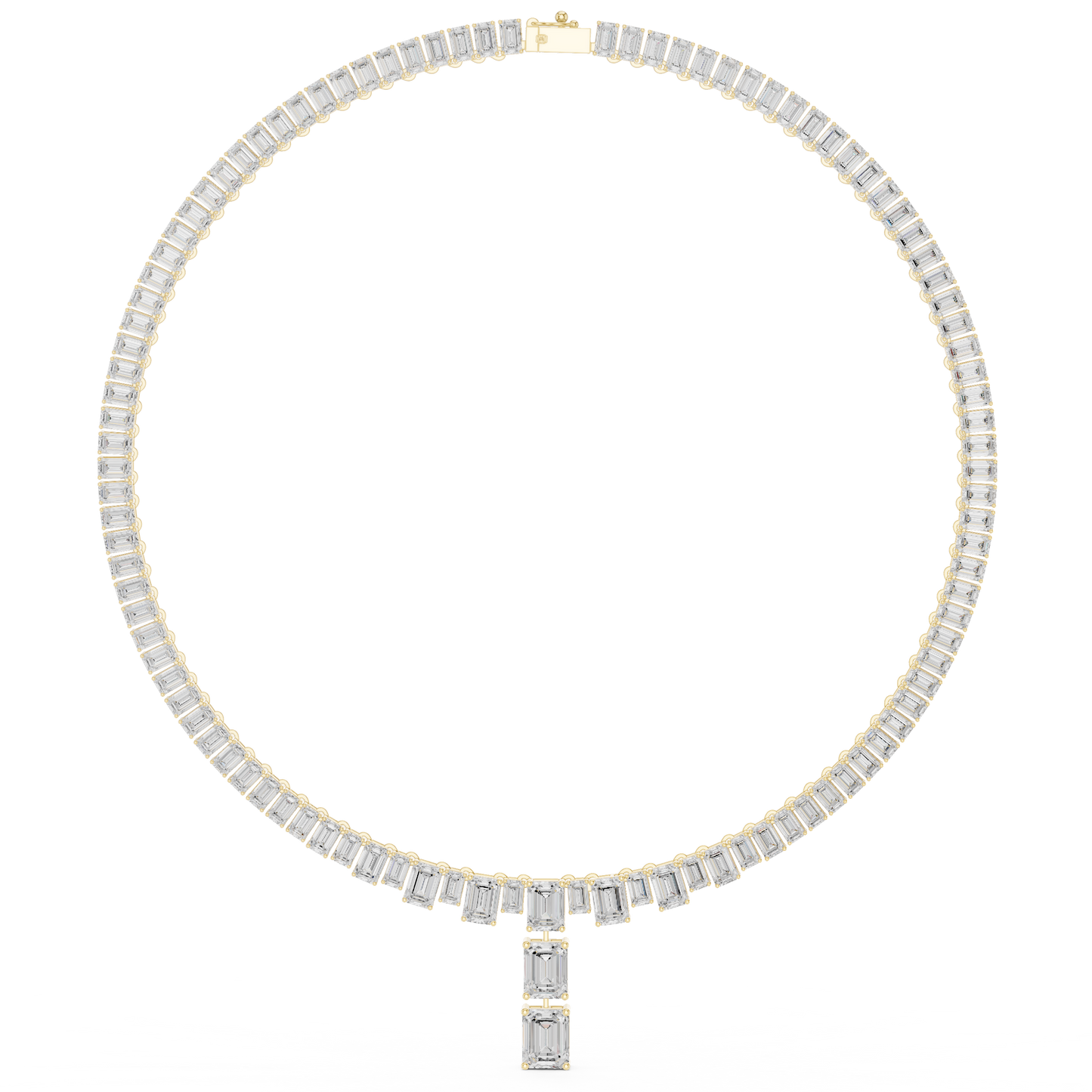 Baugette Solitaire Necklace